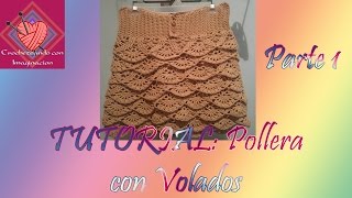 COMO TEJER POLLERA A CROCHET  TODOS LOS TALLES  PARTE 1  TEJIDO CROCHET [upl. by Stern]