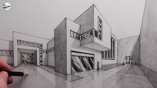 How to Draw TwoPoint Perspective Buildings StepbyStep [upl. by Siramaj]