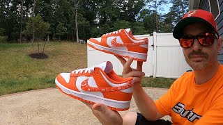 Nike Dunk Low  Orange Paisley  Syracuse Vibes  Great Pair for Summer 🌞 [upl. by Dnomde129]