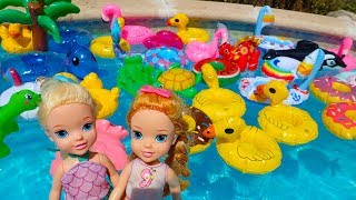 Elsa and Anna toddlers pool party with their friends [upl. by Oetsira93]