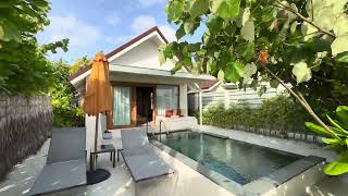 SunNest Beach Pool Villa Sunset Room Tour  OBLU SELECT Lobigili [upl. by Furlong91]