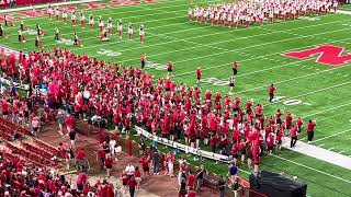 The Cornhusker Marching Band Halftime1974 with the 50th anniversary alumni band 91424 [upl. by Luba]