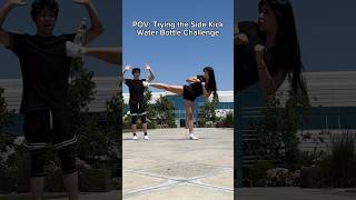 POV Trying This Side Kick Water Bottle CHALLENGE… Harder than it looks martialarts kungfu [upl. by Sahcnip]