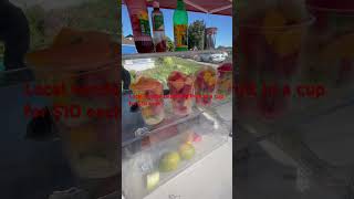 Local vendor selling Mixed Fruit in a cup for 10 support local businesses subscribe share like [upl. by Sillad]