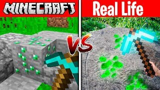 MINECRAFT EMERALD IN REAL LIFE MINECRAFT vs REAL LIFE [upl. by Tilly]