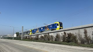 LA Metro K Line Light Rail Trains  WestchesterVeterans71924 [upl. by Dobrinsky]