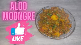 Aloo Moongre ki Subzi  Radish Pod with Potato [upl. by Yelsew]