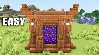 Minecraft  Vikings Nether Portal Design Tutorial ⚒️ [upl. by Sillaw]