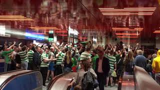 Celtic fans singing Marienplatz Munich Germany 18102017 [upl. by Garrott]