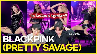 BLACKPINK  quotPretty savagequot Chair dance at the concert KOREAN REACTION  🔥😱 [upl. by Nanam]