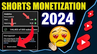 SHORTS Monetization 2024  Youtube shorts monetization update 2024  Shorts Monetization policy 2024 [upl. by Alliuqaj837]