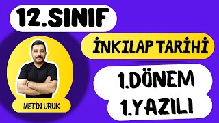 12 Sınıf İnkılap Tarihi 1 Dönem 1 Yazılı Açık Uçlu 2024 [upl. by Henni974]