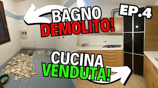 DEMOLIAMO il BAGNO e VENDIAMO la CUCINA  AGGIORNAMENTO LAVORI CASA NUOVA [upl. by Naujej]