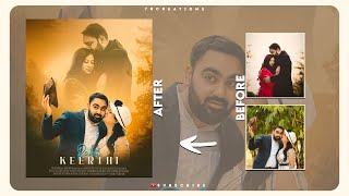 Movie or Couple PreWedding Poster Design in Photoshop Tutorial  7R CREATIONS [upl. by Ellened]