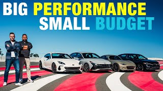 PERFORMANCE CAR CHALLENGE Hyundai Elantra N vs Mazda MX5 Miata vs Honda Civic Si vs Subaru BRZ [upl. by Stclair119]