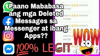 Paano Mababasa ang Deleted Messages sa Messenger at ibang Apps  MaylinTv [upl. by Felizio130]