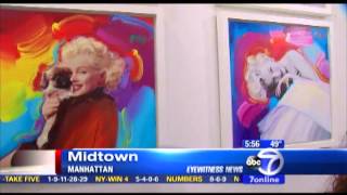 Peter Max Paints Marilyn Monroe on WABCTV [upl. by Nollat162]