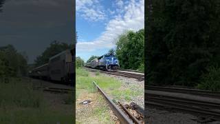 MBTA MASSDOT GP40MC 1125 Hauls Past Groton Harvard Road Into Ayer with super Loud K5LA [upl. by Jurgen]