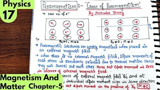 17 Cause of Paramagnetism and Ferromagnetism Magnetism and matter Class12 Physics neet jee [upl. by Dianemarie]