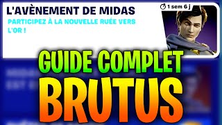 Guide Complet des Défi et tu Brutus Fortnite Tuto Astuce Quête Avènement de Midas Saison 2 [upl. by Adnilra199]