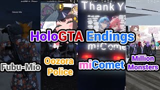 HoloGTA Endings FubuMio Medic Team Oozora Police miComet Million Monsters [upl. by Alejo]