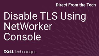 How to Disable TLS 10 and TLS11 connections to PostgreSQL DB port 5432 on Dell NetWorker Console [upl. by Sallee]