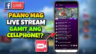 Paano mag LIVE STREAM sa Facebook Gamit lang ang Cellphone  Mobile Legends Live Stream Using Phone [upl. by Oam]