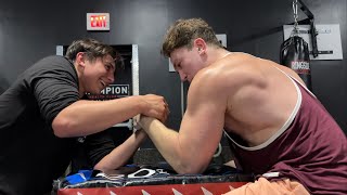 The Prodigy Arm Wrestling PBJ With 2 Hands [upl. by Jairia]