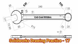 Solidworks drawing practice Class  17  Solidworks drawing [upl. by Auoz974]