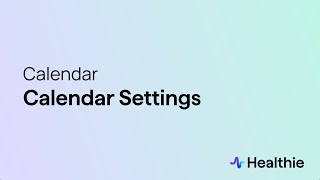 Calendar Settings [upl. by Kienan846]