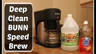 HOW TO Deep Clean BUNN Speed Brew coffee maker using vinegar [upl. by Jeuz]