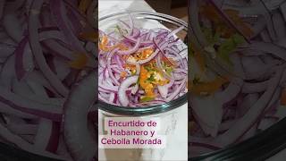 ENCURTIDO DE CHILE HABANERO Y CEBOLLA MORADA 👌🌸 [upl. by Orville551]