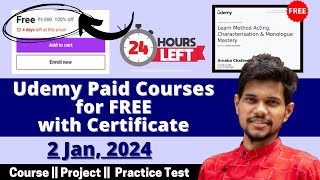 How to get Udemy Courses for FREE in 2024  Udemy Coupon Code 2024  Latest Udemy Coupons [upl. by Kessler575]