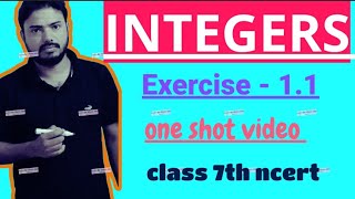 Integers chapter 1 exercise 11 one shot video  maths class 7 [upl. by Refanej528]