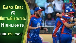 Full Highlights  Karachi Kings Vs Quetta Gladiators  23 February  Match 2  HBL PSL 2018  PSL [upl. by Einre]