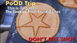 Squid Game Cookie  Dalgona  The Cookie You Needle Carve Out And Try To Not Get Shot 🦑 Game Korea [upl. by Calva]