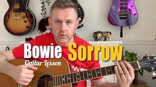 Sorrow  David Bowie Acoustic Guitar Lesson  4 Chord Songs [upl. by Alberik]