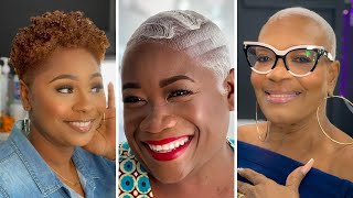 Older Women Short Hairstyles to try this 2024  50 to 80yrs Black Women Shorthair pt3 [upl. by Neelak]