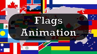 Worlds flags animation with names [upl. by Nileve984]