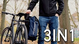 Fahrradtasche Rucksack Kombi 3in1 von Forrider  Der Vergleichssieger [upl. by Elconin]