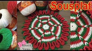 Sousplat em croche  Renata Vieira [upl. by Tildi]