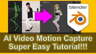 AI Video Motion Capture for Blender 41  ThreeDPoseTracker  BVH to Blender  Easy Tutorial [upl. by Lottie994]