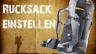 Backpacking  Trekkingrucksack richtig einstellen HD [upl. by Schwitzer]