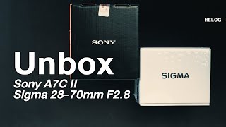 Unbox Sony AC II  Sigma 2870mm F28 [upl. by Dera584]