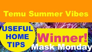 Mask Monday  WINNER ANNOUNCEMENT  USEFUL HOME TIPSRID YOUR ANTS FLIES SQUIRRELS AND WEEDS [upl. by Broddie]