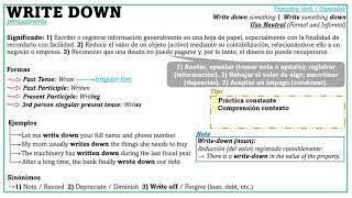Phrasal Verb Write down [upl. by Assital]