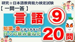 【一問一答・言語⑨】日本語教育能力検定試験まとめ [upl. by Nalhsa]