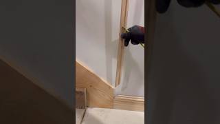 Baseboard transition to skirting board 👉 Gpr3Carpentry🔨 viral carpentry construction tips [upl. by Nahem]