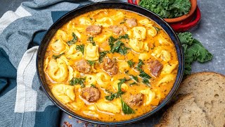 Creamy Sausage and Tortellini Soup [upl. by Guadalupe188]