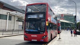 FRV Metroline Express Route 607 Uxbridge Station  White City MCV Evoseti VMH2591 LF19 FXS [upl. by Gerstner200]